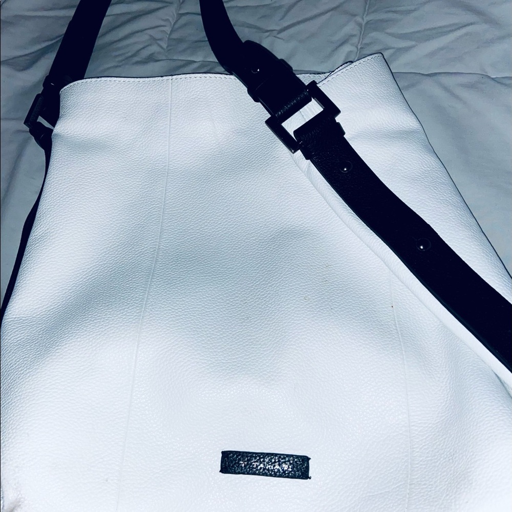 Tahari white and black leather tote/purse